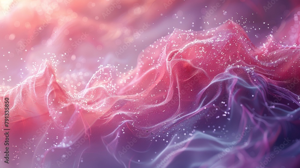 A pink and purple wave with a lot of sparkles A pink and purple wave with a lot of sparkles