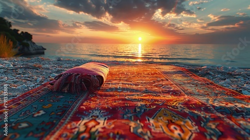 Dawn Prayer on Eid al-Adha by the Ocean photo