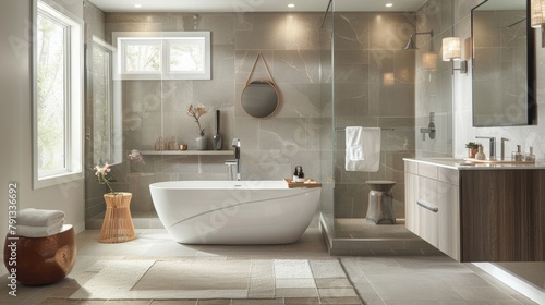 Serenity in Simplicity. A Modern Oasis in the Oriental Bathroom