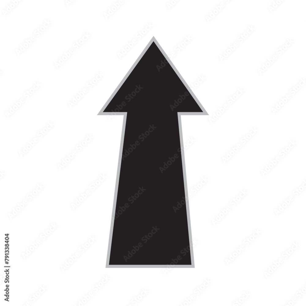 Black large forward or right pointing solid long arrow icon sketched as vector symbol Black large forward or right pointing solid long arrow icon sketched as vector symbol
