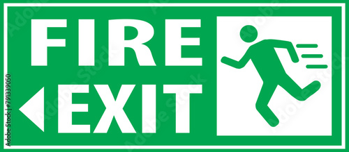 Fire exit sign vector.eps
