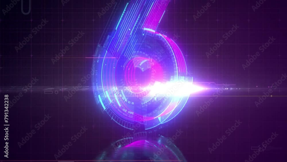Furistic Timer Futuristic Modern Countdown Timer from 10 to 1 seconds with Motion ...