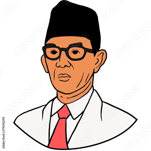 Ki hajar dewantara Indonesian education hero Illustration photo