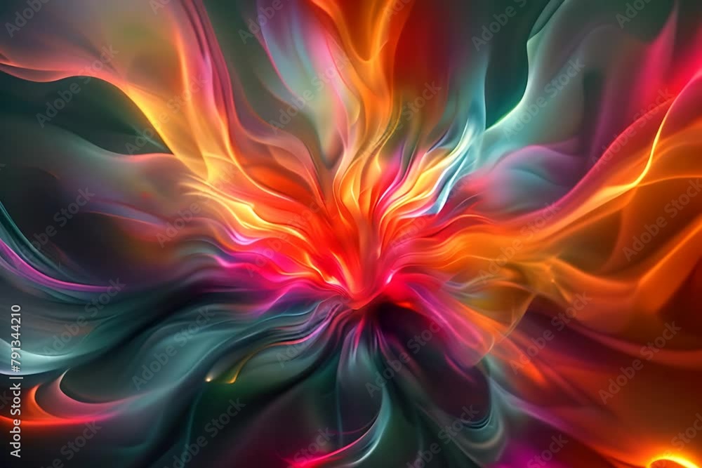Computer Generated Image of a Colorful Flower Computer Generated Image of a Colorful Flower