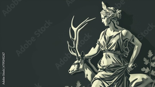 Artemis in Greek religion is the goddess of wild animals, the hunt, vegetation,chastity and childbirth. Artemis was the daughter of Zeus and Leto and the twin sister of Apollo