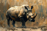 white rhino in the wild,
Rhinoceros Big five animals African wildlife Dig