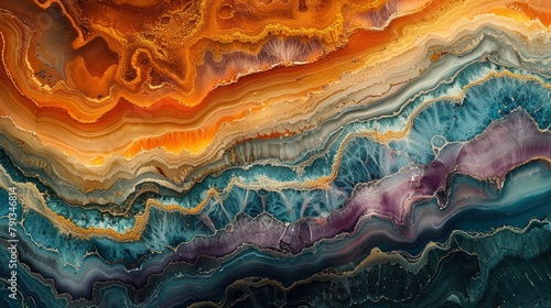 Geologic Abstracts texture painting stone imitation using bright colors