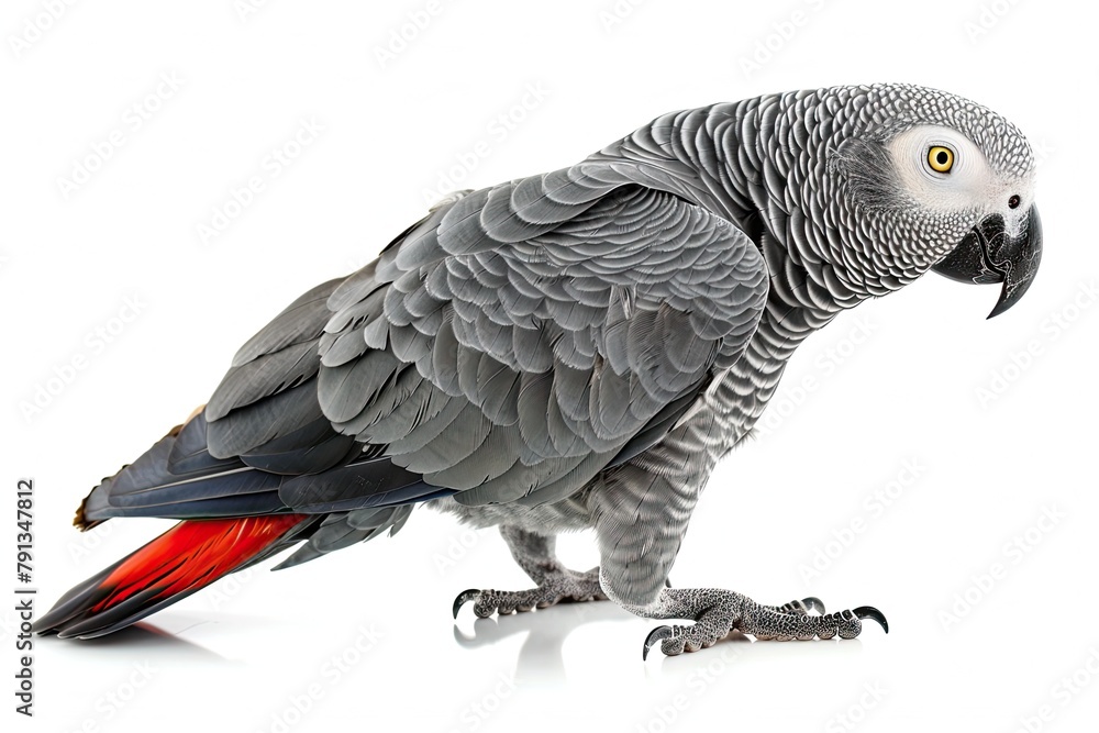 Obraz premium African Grey Parrot isolated on white