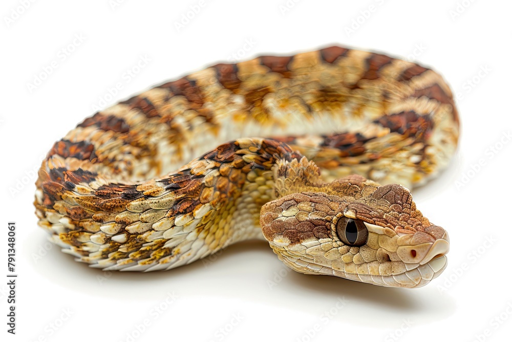 Agkistrodon Contortrix isolated on white Agkistrodon Contortrix isolated on white