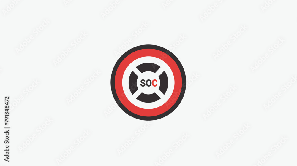 SOS original monogram logo design. SOS icon symbol bu - obrazy, fototapety, plakaty 