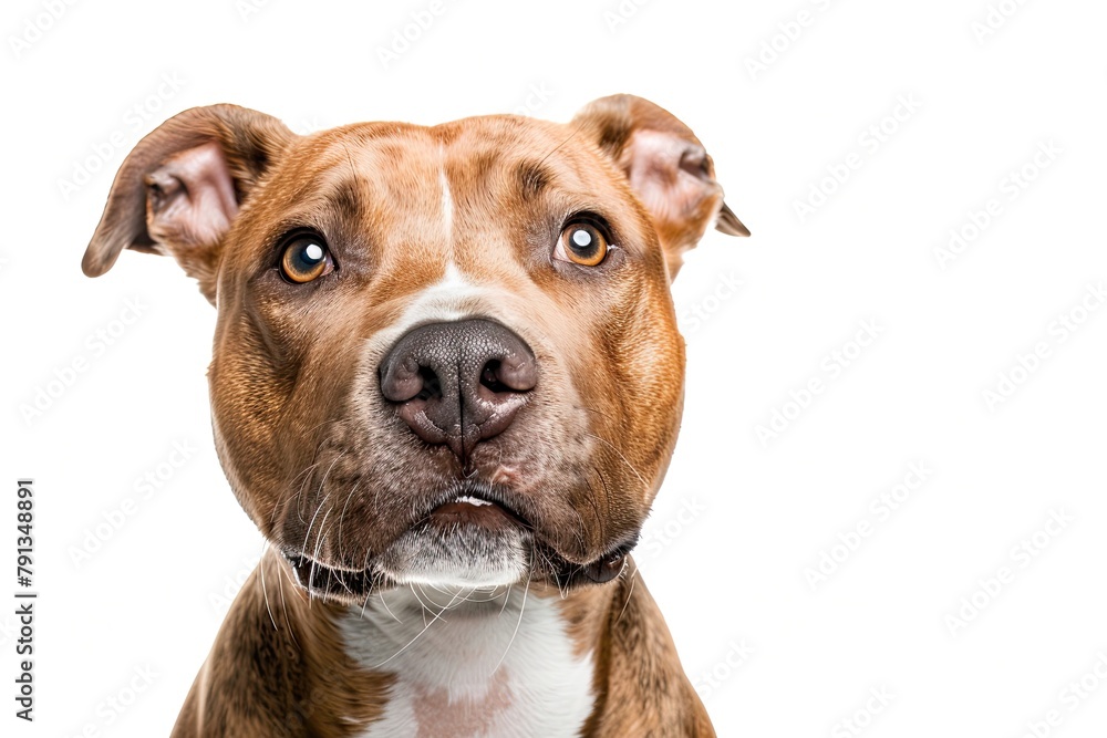 American Pit Bull Terrier isolated on white