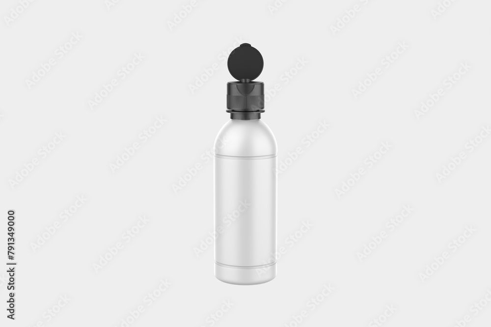Matte Plastic Bottle Mockup Isolated On White Background. 3d illustration Matte Plastic Bottle Mockup Isolated On White Background. 3d illustration