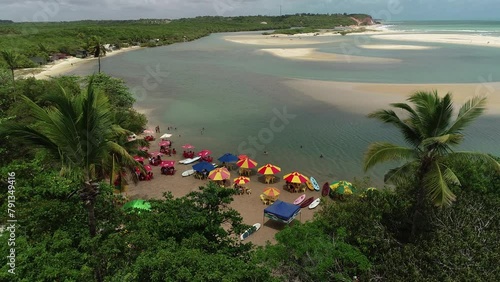 Aerial view of Barra de Gramame Beach - João Pessoa, Paraíba, Brazil photo