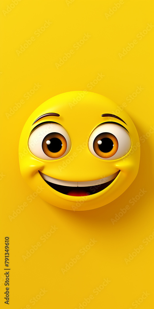 a yellow smiley face on a yellow surface