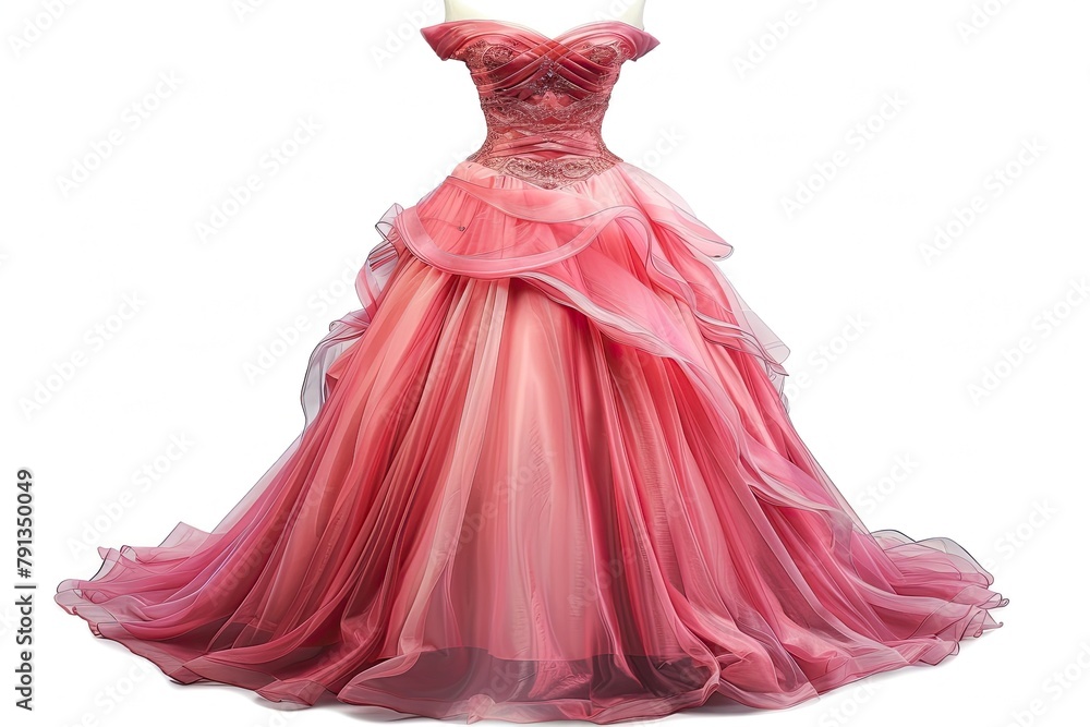 Obraz premium Ball Gown isolated on white