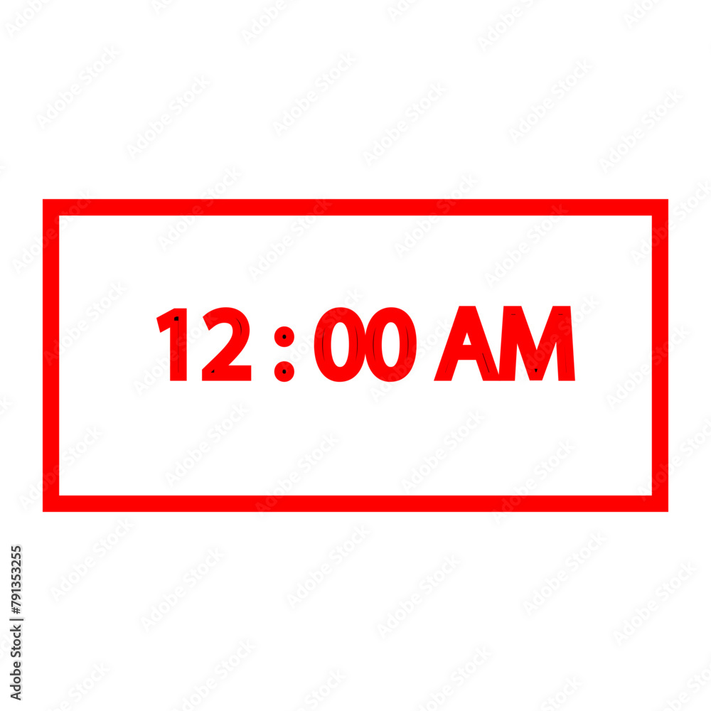 Obraz premium red clock