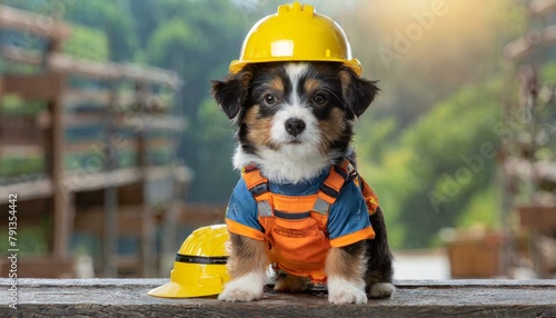 Dog Days of DIY: Dress Up Your Pup in a Miniature Construction Worker Outfits  photo