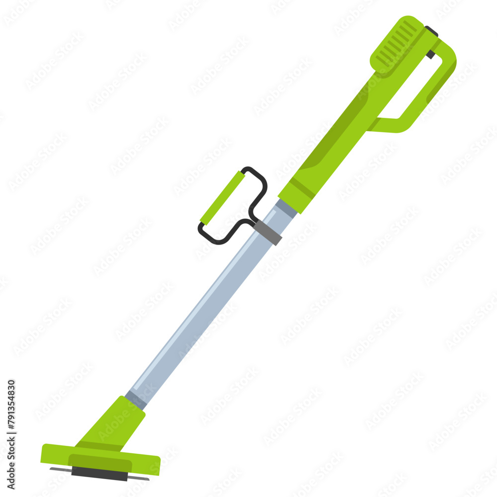Grass string trimmer vector cartoon illustration isolated on a white ...