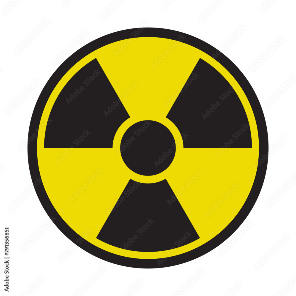 Radiation symbol. Radioactivity alert sign. Radiation symbol. Radioactivity alert sign.