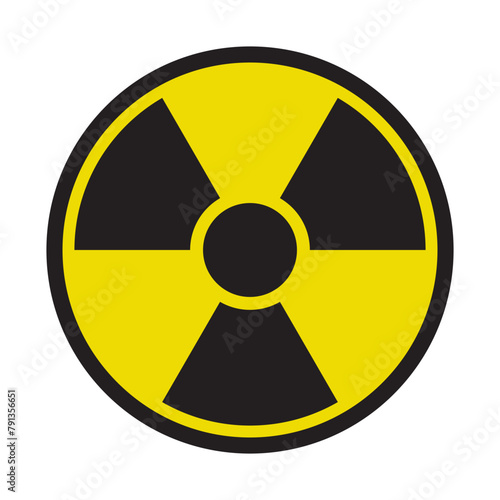 Radiation symbol. Radioactivity alert sign.