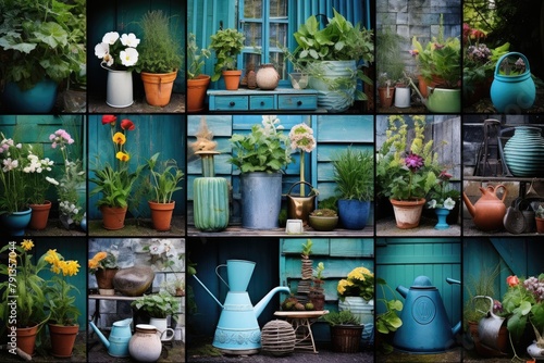 Garden Decor Collage: Create a collage of different decor elements in one shot.