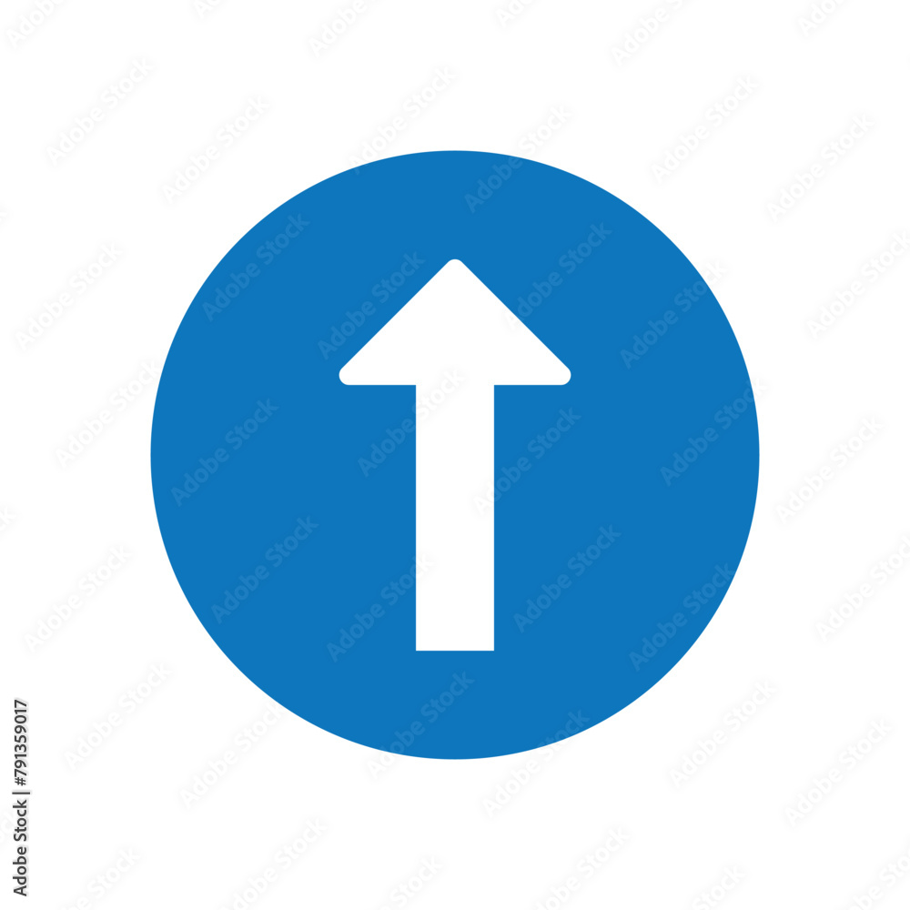 Sharp curved blue arrow icon. Arrow illustration pointing down. Counterclockwise direction pointer Sharp curved blue arrow icon. Arrow illustration pointing down. Counterclockwise direction pointer