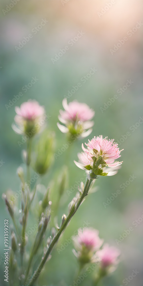 Spring flowers emerging gently, a burst of life in a minimalist landscape. Softly out of focus, lending an ethereal charm Spring flowers emerging gently, a burst of life in a minimalist landscape. Softly out of focus, lending an ethereal charm