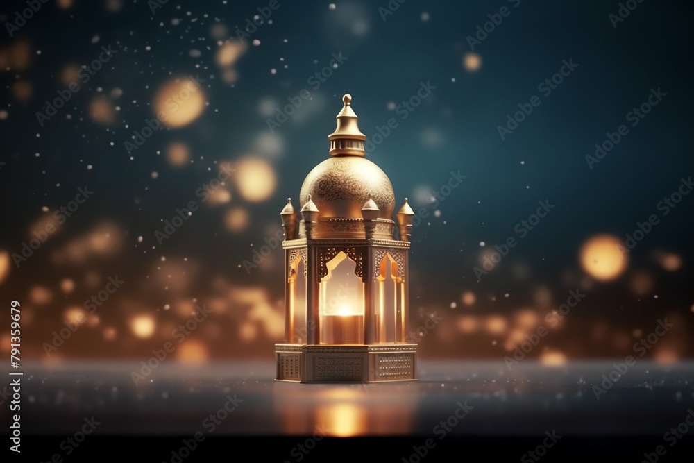 Eid mubarak and ramadan kareem greetings with islamic lantern and mosque. Eid al fitr background Eid mubarak and ramadan kareem greetings with islamic lantern and mosque. Eid al fitr background