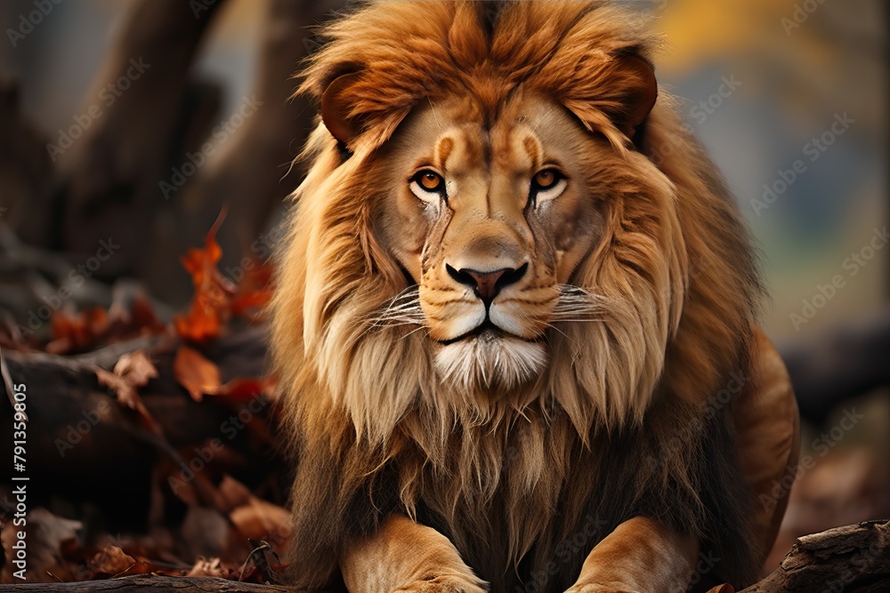 The lion is a big and powerful animal.