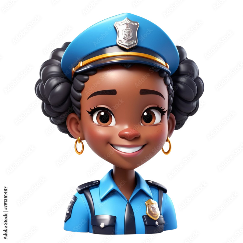 3d cartoon of a African people avatar on Isolated transparent background png. generated with AI 3d cartoon of a African people avatar on Isolated transparent background png. generated with AI