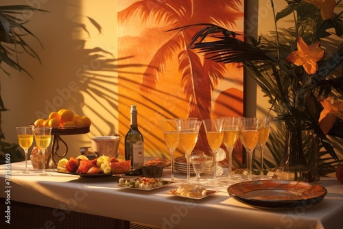 Sunset Soiree: Arrange the decor as if it's hosting a sunset soiree.