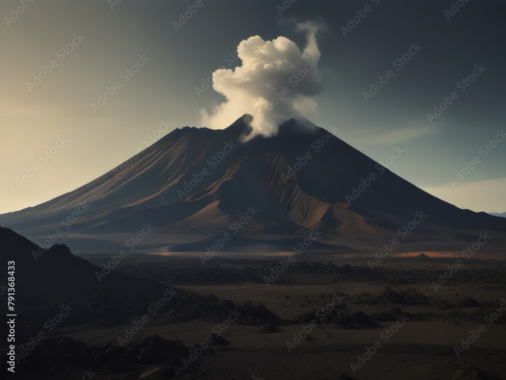 Fototapeta premium erupted volcano