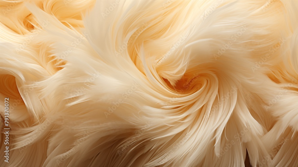 Many small feathers join together to form large fibers. Many small feathers join together to form large fibers.