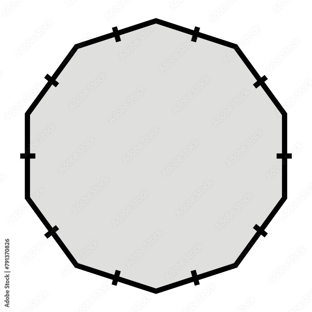 Decagon 2D geometry vector shape Decagon 2D geometry vector shape