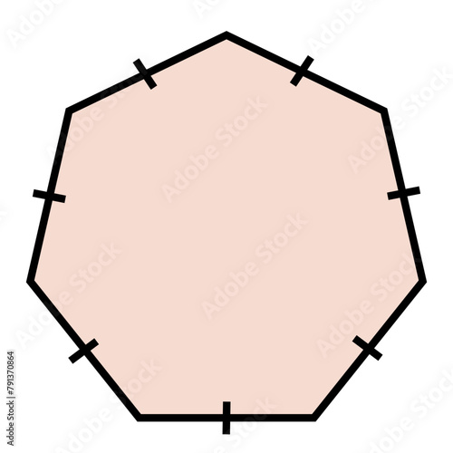 Heptagon 2D geometry vector shape