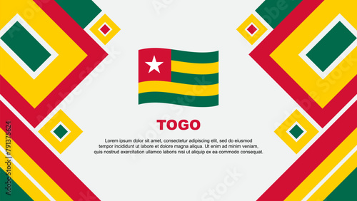 Togo Flag Abstract Background Design Template. Togo Independence Day Banner Wallpaper Vector Illustration. Togo Cartoon