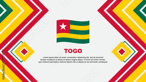 Togo Flag Abstract Background Design Template. Togo Independence Day Banner Wallpaper Vector Illustration. Togo Design