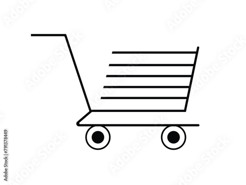 shopping trolley vector