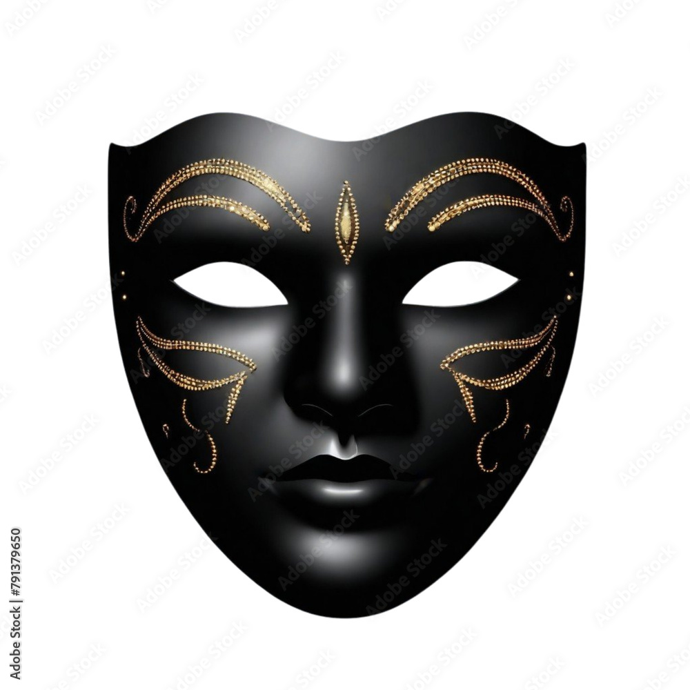 3d realistic carnival face mask on Isolated transparent background png. generated with AI 3d realistic carnival face mask on Isolated transparent background png. generated with AI