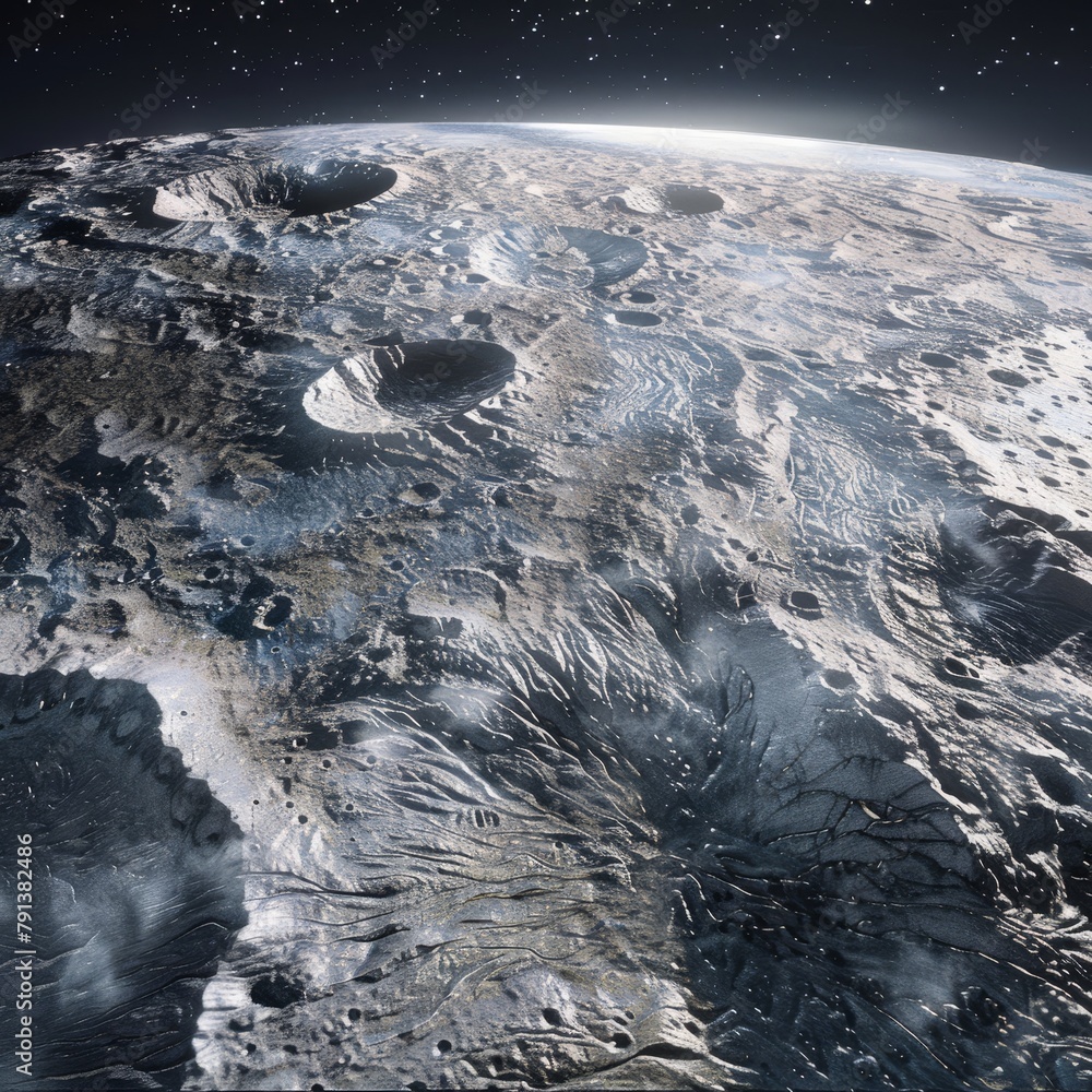 Pluto S Chaotic Surface With Ice Volcanoes And Valleys Filled With