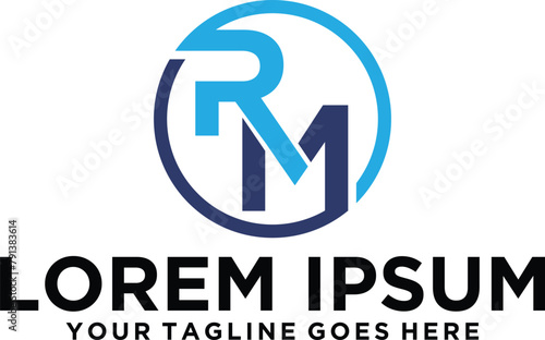 Free Download Initial RM letter Circle logo - GFXLoad