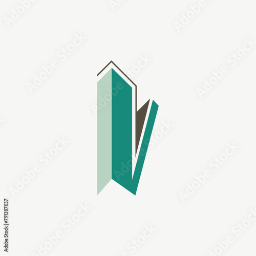 Free Download Modern Letter V Building Logo - GFXLoad