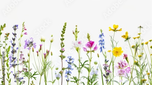 Colorful Collection of Pressed Wild Meadow Flowers © Merilno
