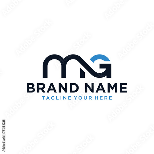 infinity letter mg logo design on a white background.