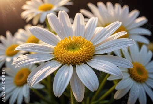 A beautiful marguerite daisy flower blooming gracefully, showcasing its delicate petals and vibrant colors
