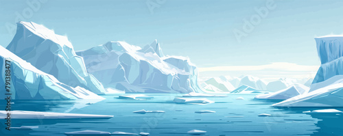 Vector cartoon Arctic ice