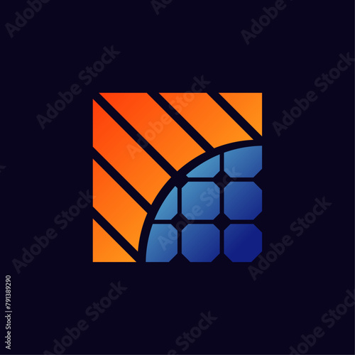 Minimalist Modern Solar Energy Logo