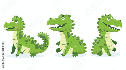 Crocodile Little baby. Alligator little kid. croc 