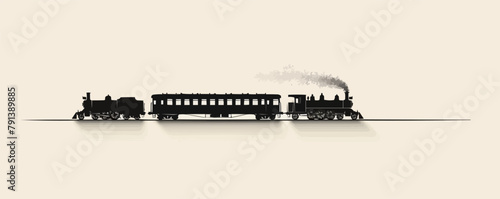 Train | Minimalist and Simple Silhouette - Vector illustration