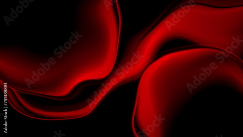 Red smooth blurred waves abstract elegant background